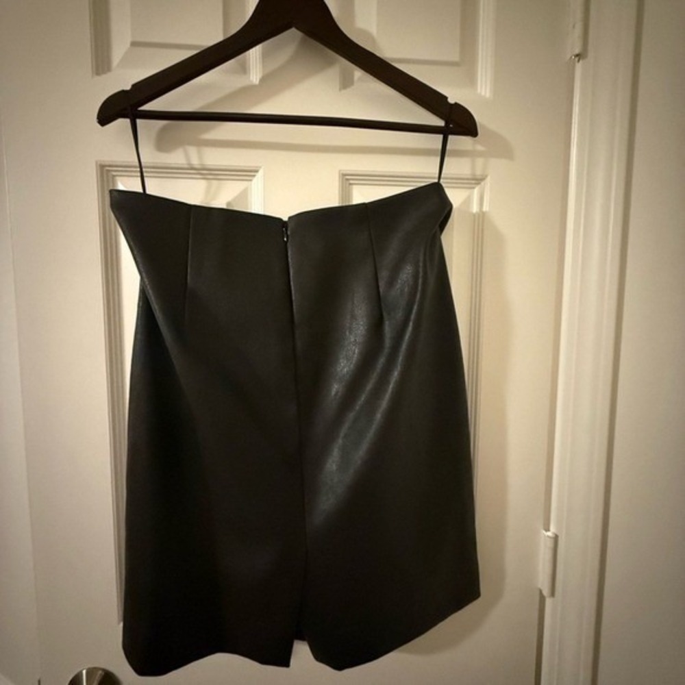 J. Crew Black Faux Leather Skirt - Picture 2 of 6